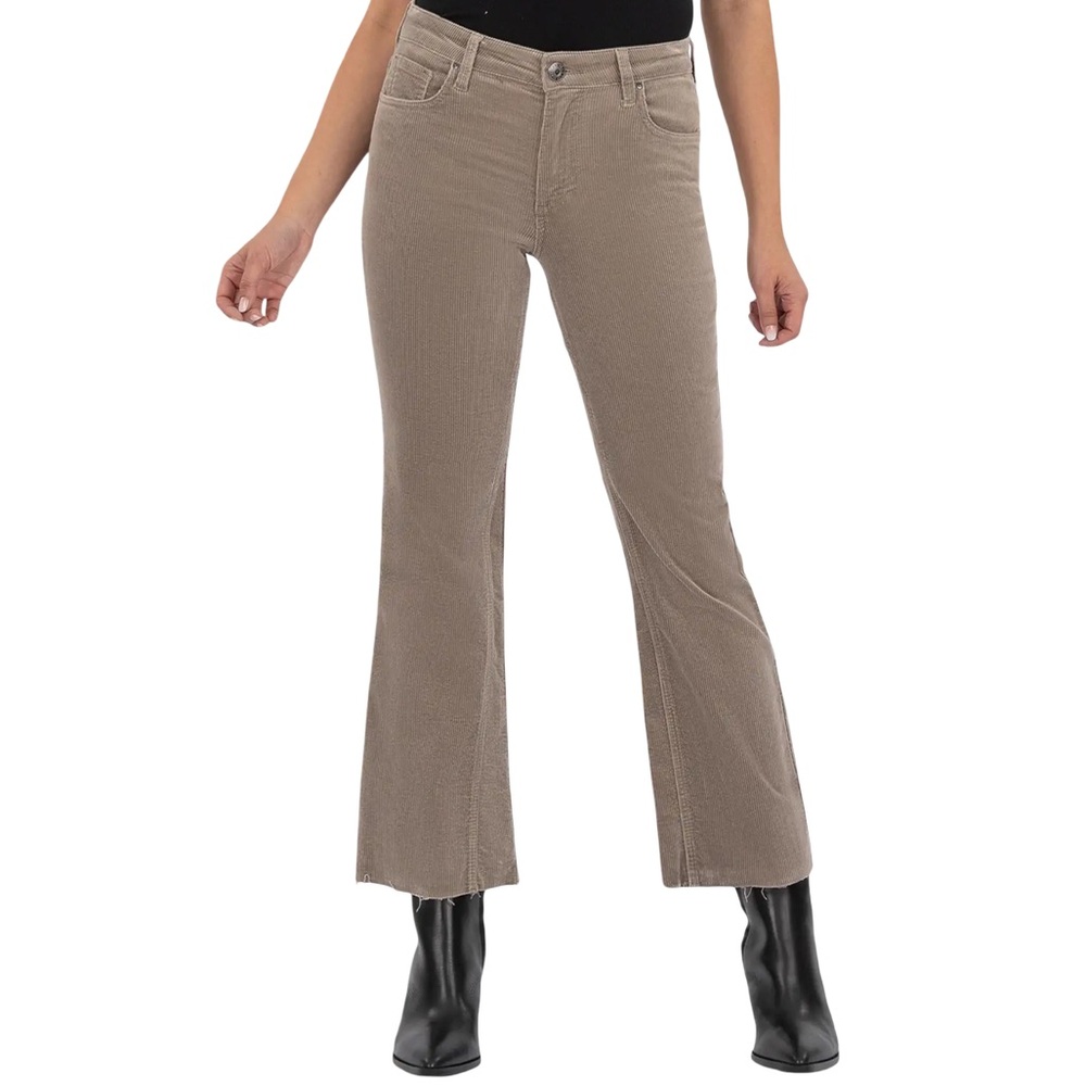 Kut From The Cloth Kelsey Ankle Fray Corduroy Jeans in Rosemary